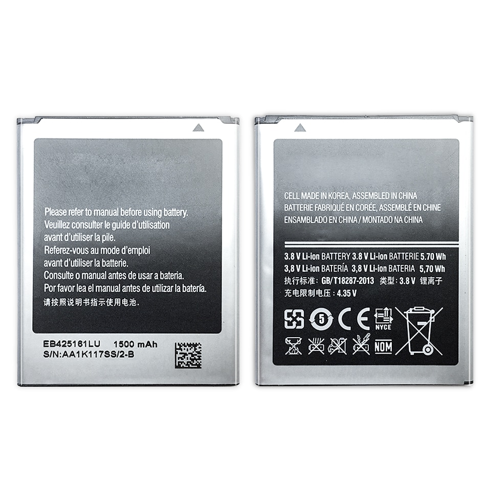 Telefoon Batterij Voor Samsung Galaxy S Duos S7562 S7566 S7568 I8160 S7582 S7560 S7580 I8190 I739 I669 J1 Mini EB425161LU 1500Mah
