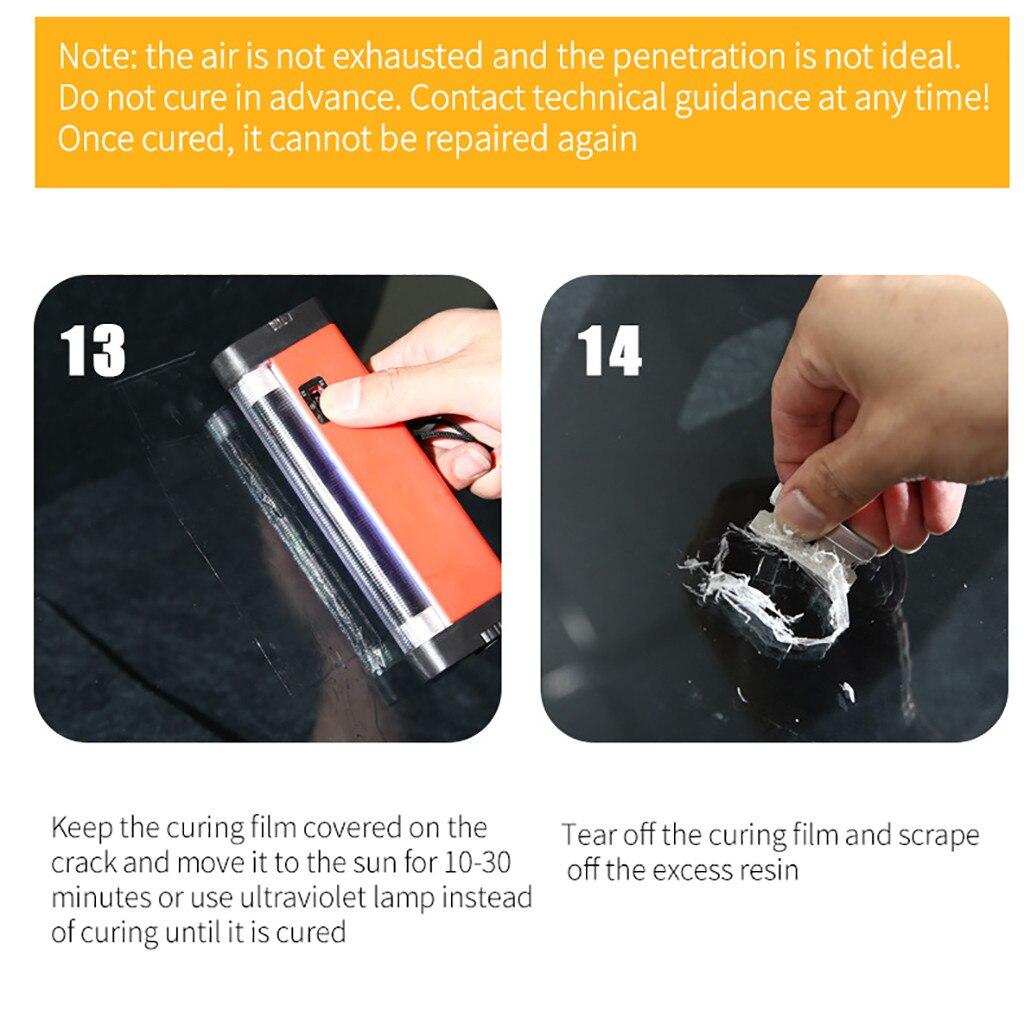 Automotive Glass Nano Repair Fluid Upgrade Car Window Glass Crack Chip Repair Tool Kit Crack nano-repair fluid Accessories
