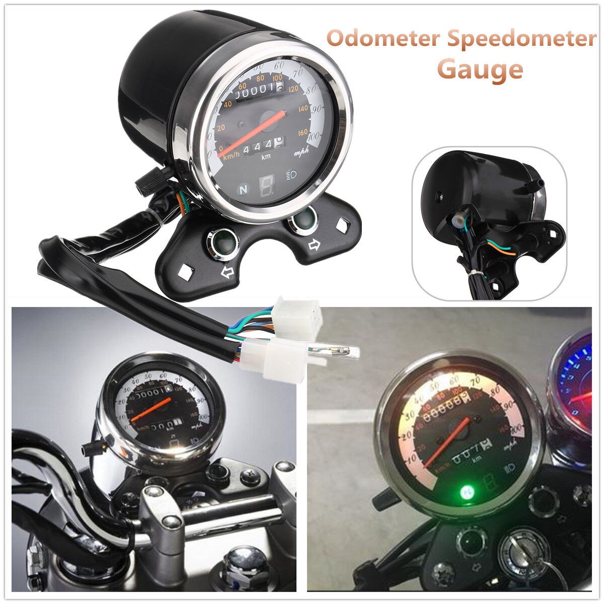 Motorcycle Odometer Speedometer Tachometer Speed-Gauge For Suzuki Cafe Racers