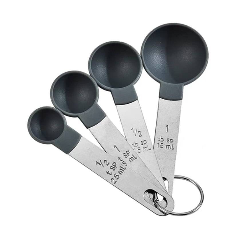 Baking Accurate Measuring Set Measuring Cup and Spoons for Measuring Dry / Liquid Ingredients Kitchen Tool: Gray 1