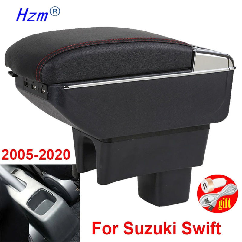 Centre Console Storage Box For Suzuki Swift 2005 Armrest Arm Rest Rotatable Car accessories
