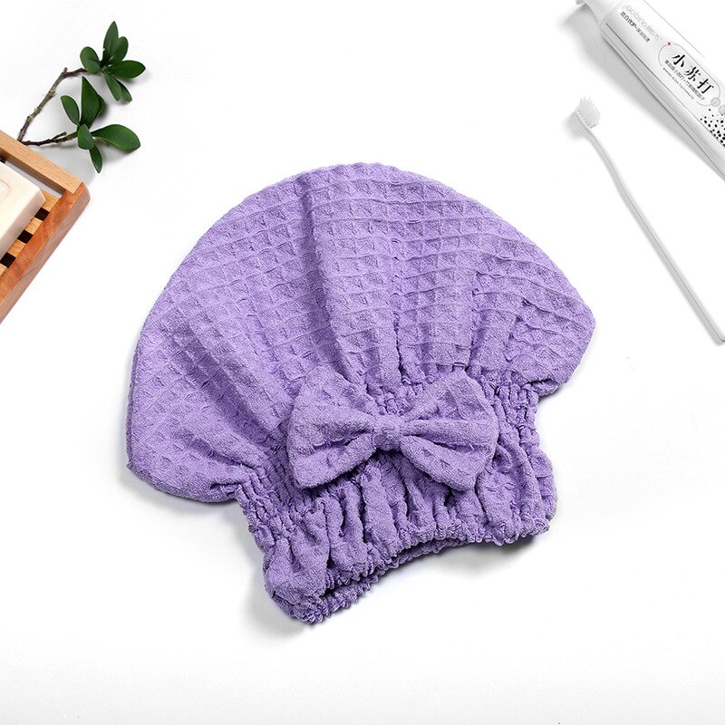 Reisbenodigdheden droog haarkapje snel drogend nachthemd draagbaar superabsorberend snel drogend badhanddoek reis gemak accessoire: Een paarse