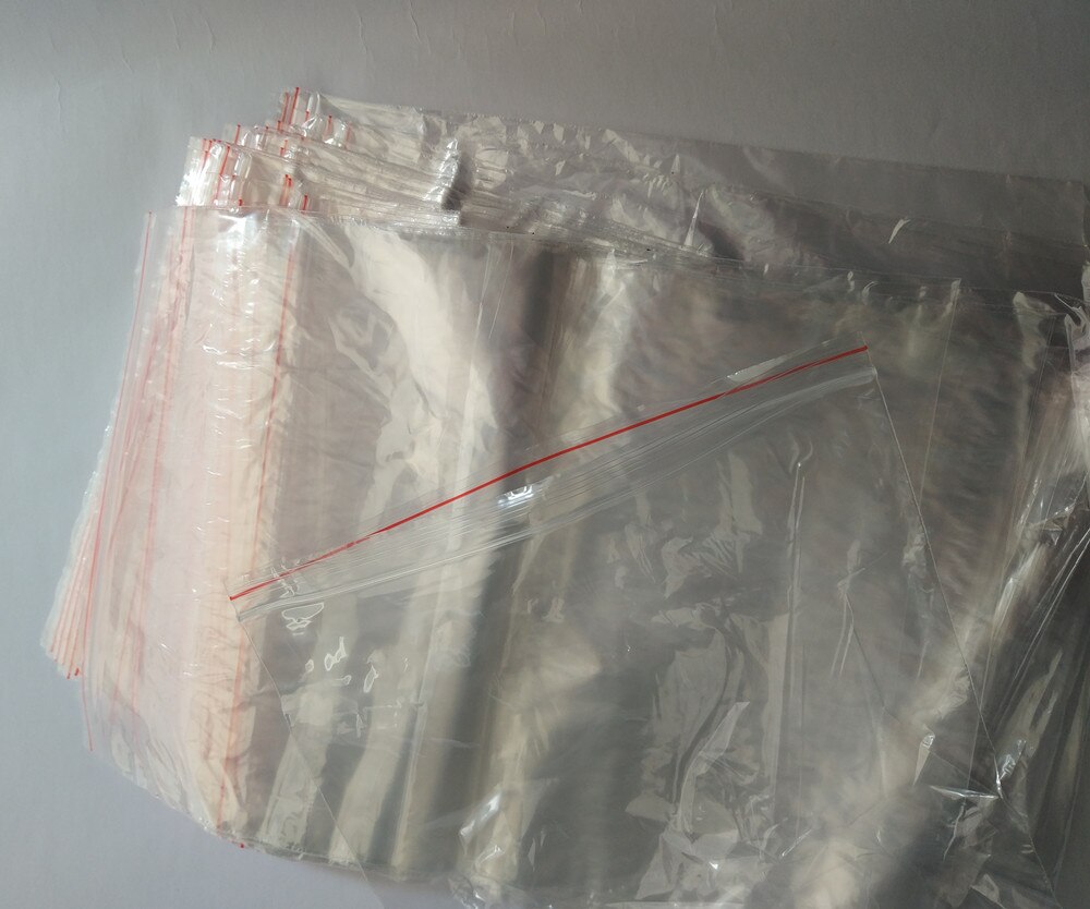 100 stk 24*32cm store pe gennemsigtige fotokortemballage  a4 poser plastik lynlås selvforseglingspose
