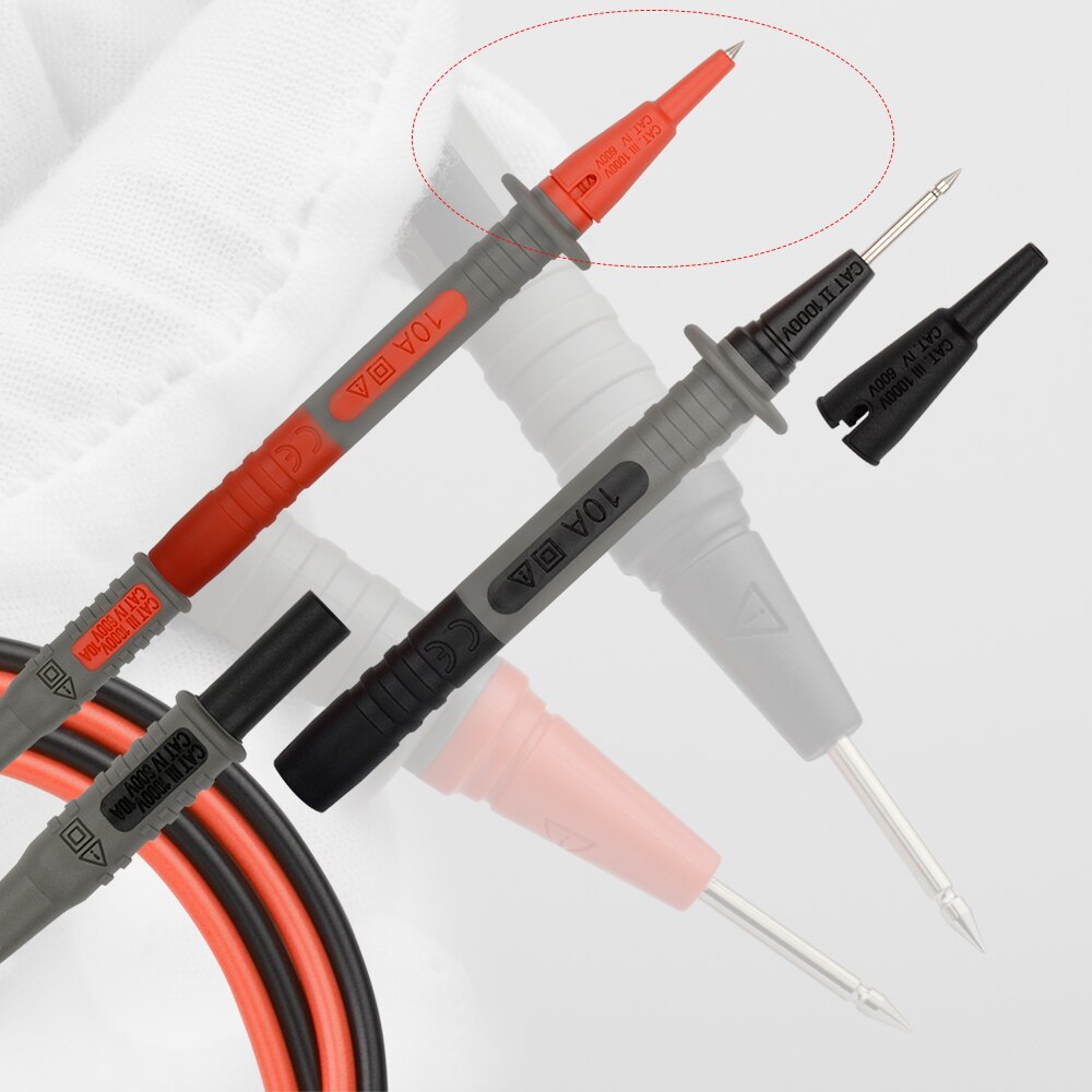 Mestek 8 styks universelle probe-testledninger pin til digital multimeterklemme multimeter testledningskabelsæt+alligatorklemme