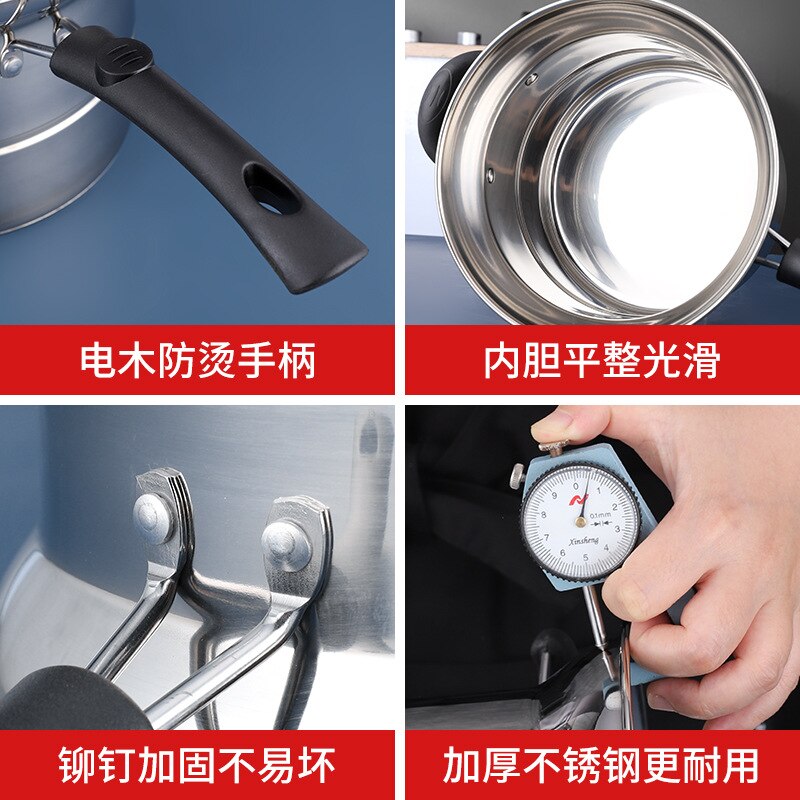 Pasta Pot Cooking Noodle Pot Stainless Steel Soup Pan Steamer Fryer Pasta Home Induction Cooker