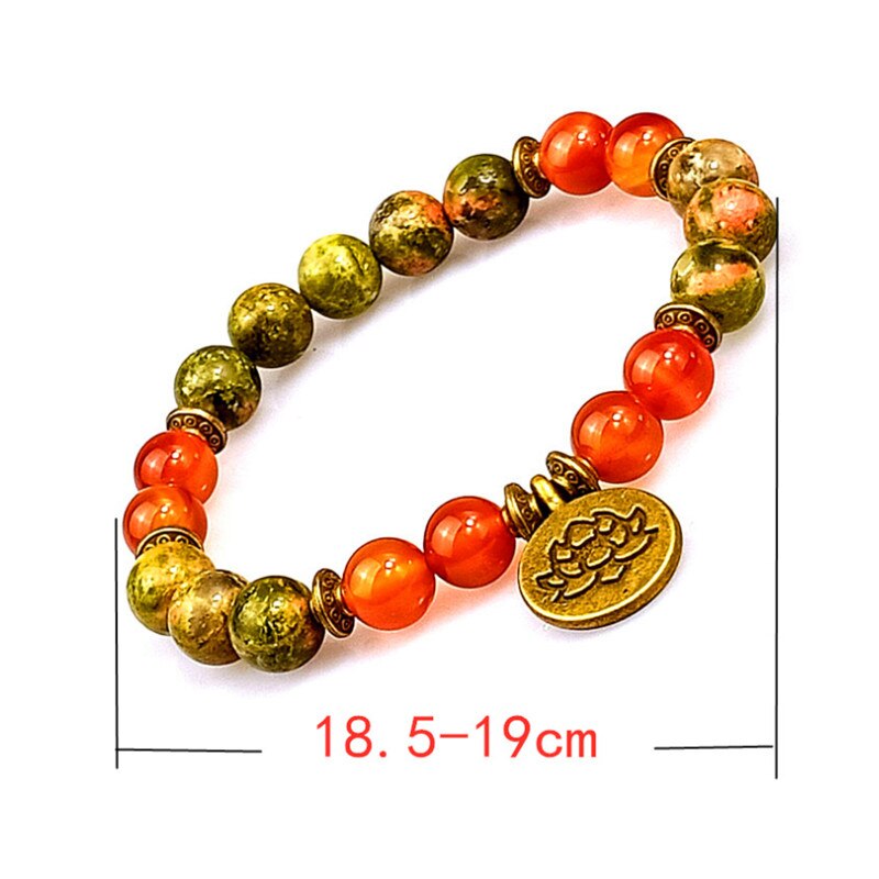 Pingente de pedra mala cristal lotus om j-asper, conjunto de pulseira para homens e mulheres, medesembaraçação yoga pulseira 2 pc