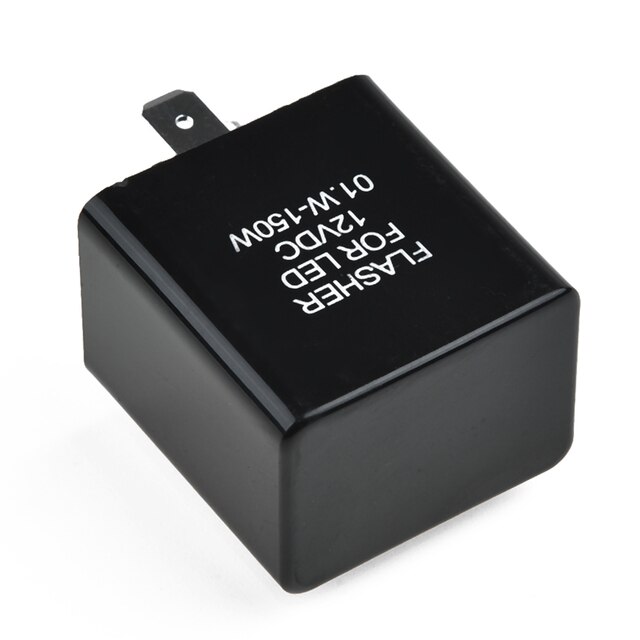 2-Pin Electronic LED Flasher Relay Fix For Turn Signal Light Fast Hyper Flash Car Moto Turn Signal Light Blinker Flasher Relay: Default Title