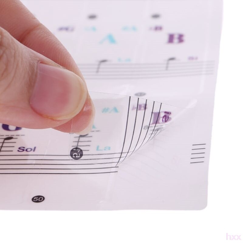 Piano Keyboard Stickers Music Note Colorful For 37 49 61 88 Key
