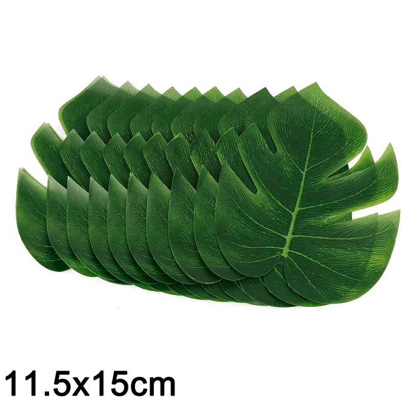 12Pcs Artificial Tropical Palm Leaves for Hawaiian Luau Theme Party Decorations DIY Wedding Home Garden Decoration: Style-01