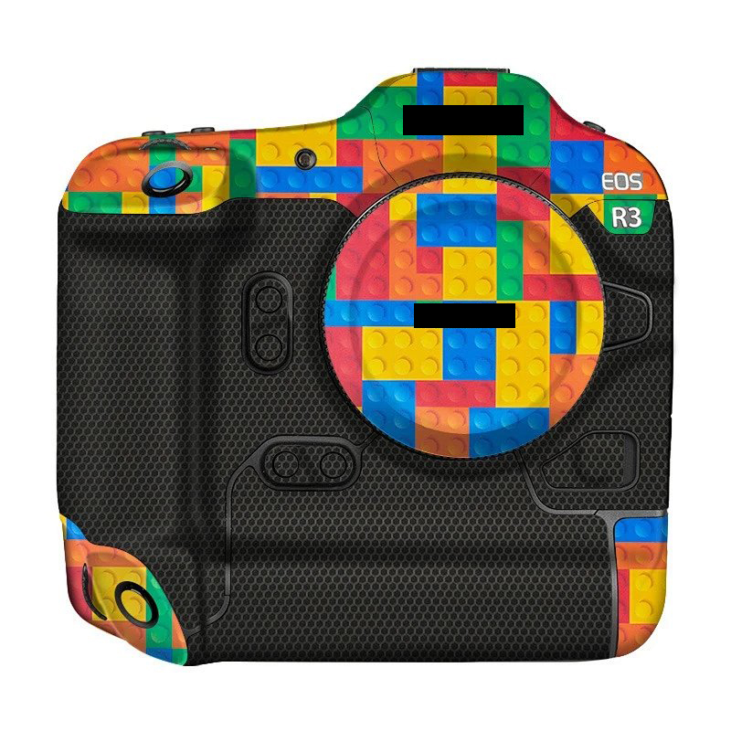 EOSR3 kamera skórka kalkomania dla Canon EOS R3 kamery naklejki kalkomania skórka kalkomania skórka pokrywa R3 naklejki chroniące przed zarysowaniami zamykane pokrowce: Blocks