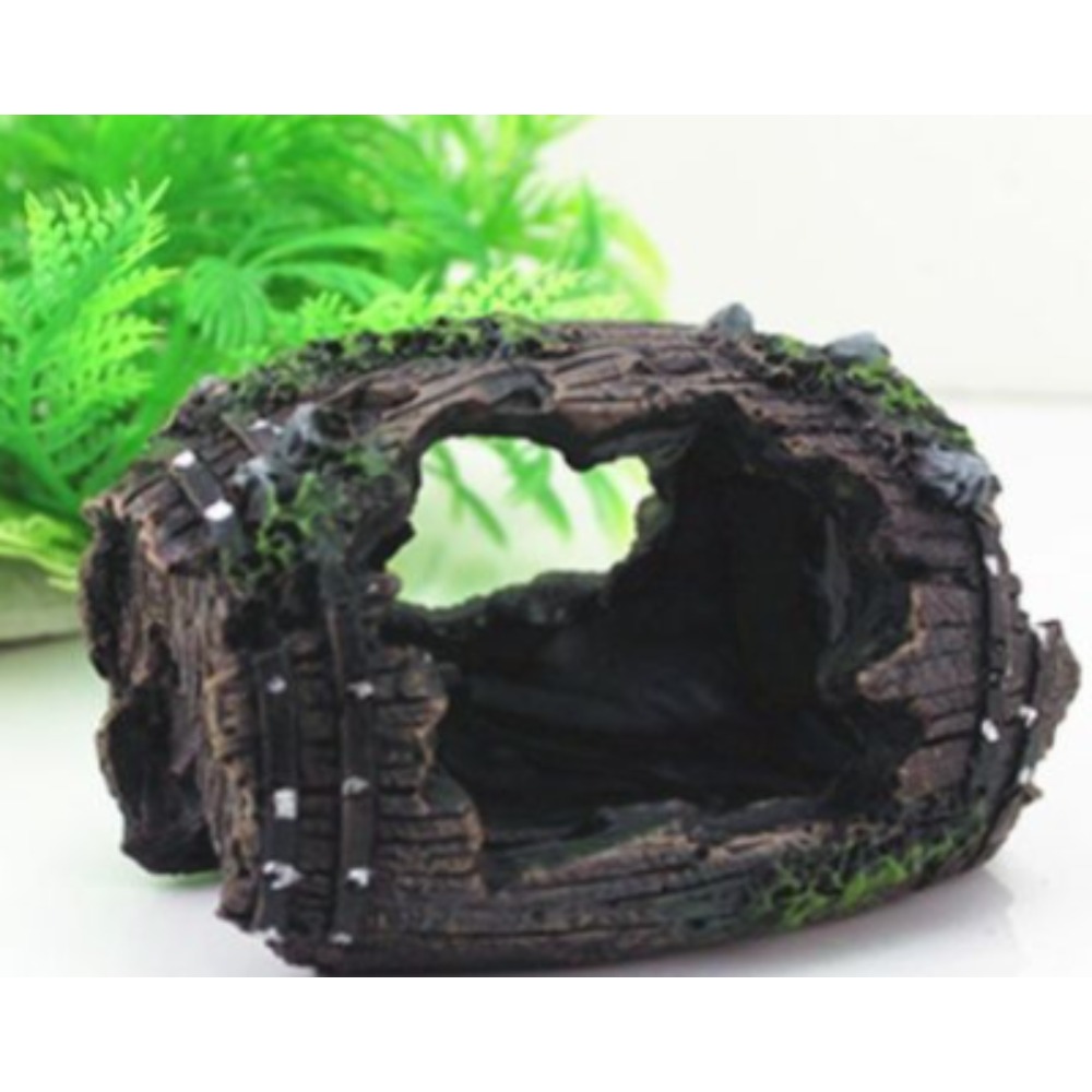 Acuario para pecera, cubo Artificial con agujero, adornos de resina, accesorios de paisajismo para pecera, decoración de acuario, Backgr: Blanco