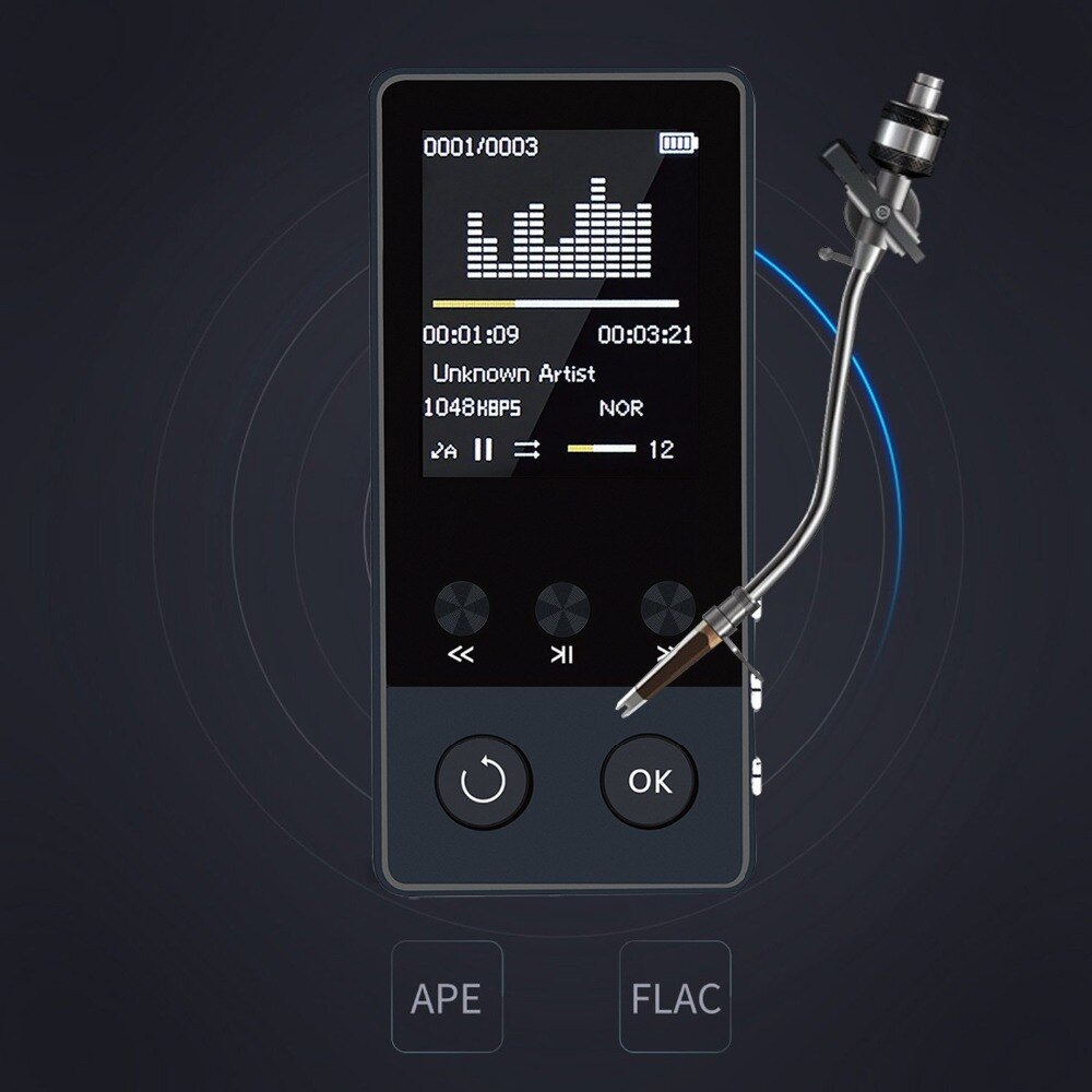 MP4 Player Bluetooth 4.0 Metal Sport MP4 Player with 8GB Lossless Music Player Voice Recorder FM Radio Video Player