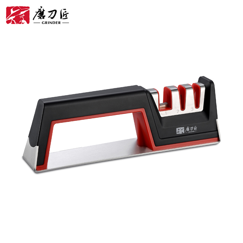 Afilador de cuchillos TAIDEA 6 en 1, tijeras de cocina profesionales, herramienta para afilar, piedra de afilar, ángulo de ajuste de diamante, herramientas de cocina: Morado