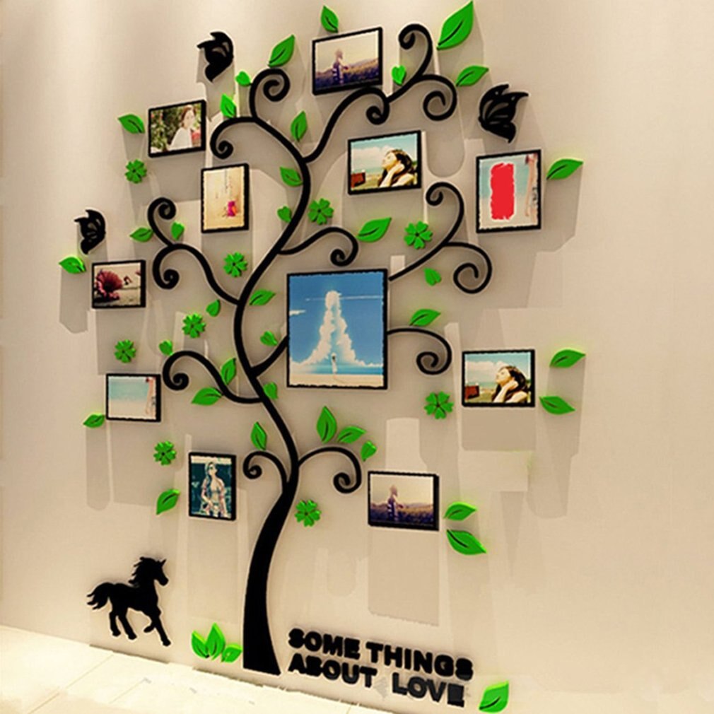 DIY Family Photo Frame Tree Wall Sticker Home Decor Living Room Bedroom Wall Decals Poster Home Decoration Wallpaper
