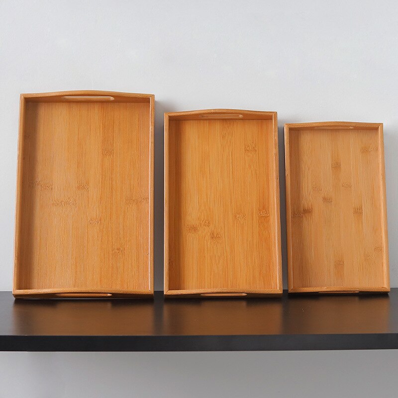 Bamboo Bamboo Rectangular Bamboo Tray Tea Tray Home Daily Fruit Tableware Tea Set Tea Tray Tea Tray Bamboo Tray