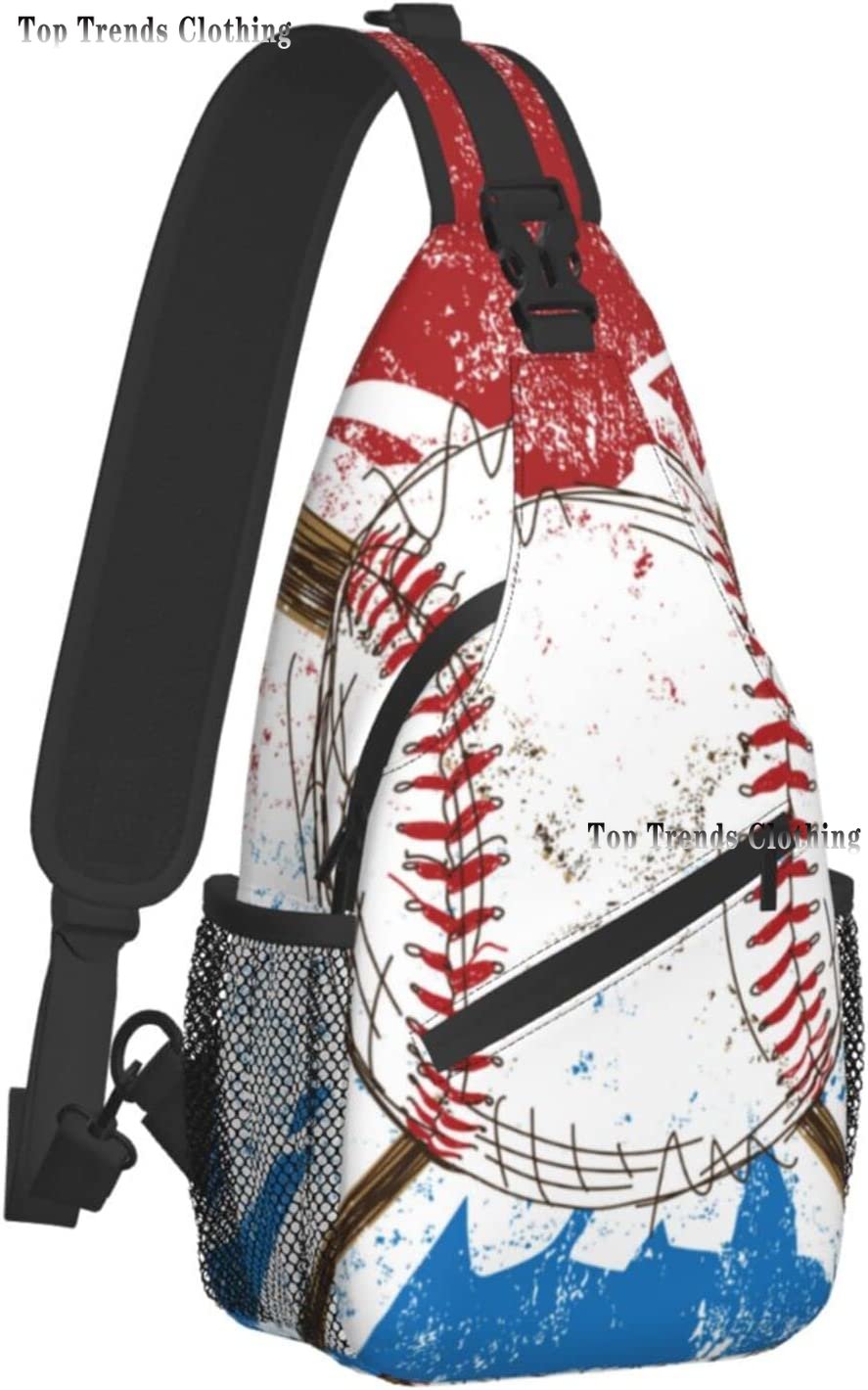 Baseball Sling Borst Zak Sport Baseball Crossbody Tassen Voor Mens Womens: Army Green