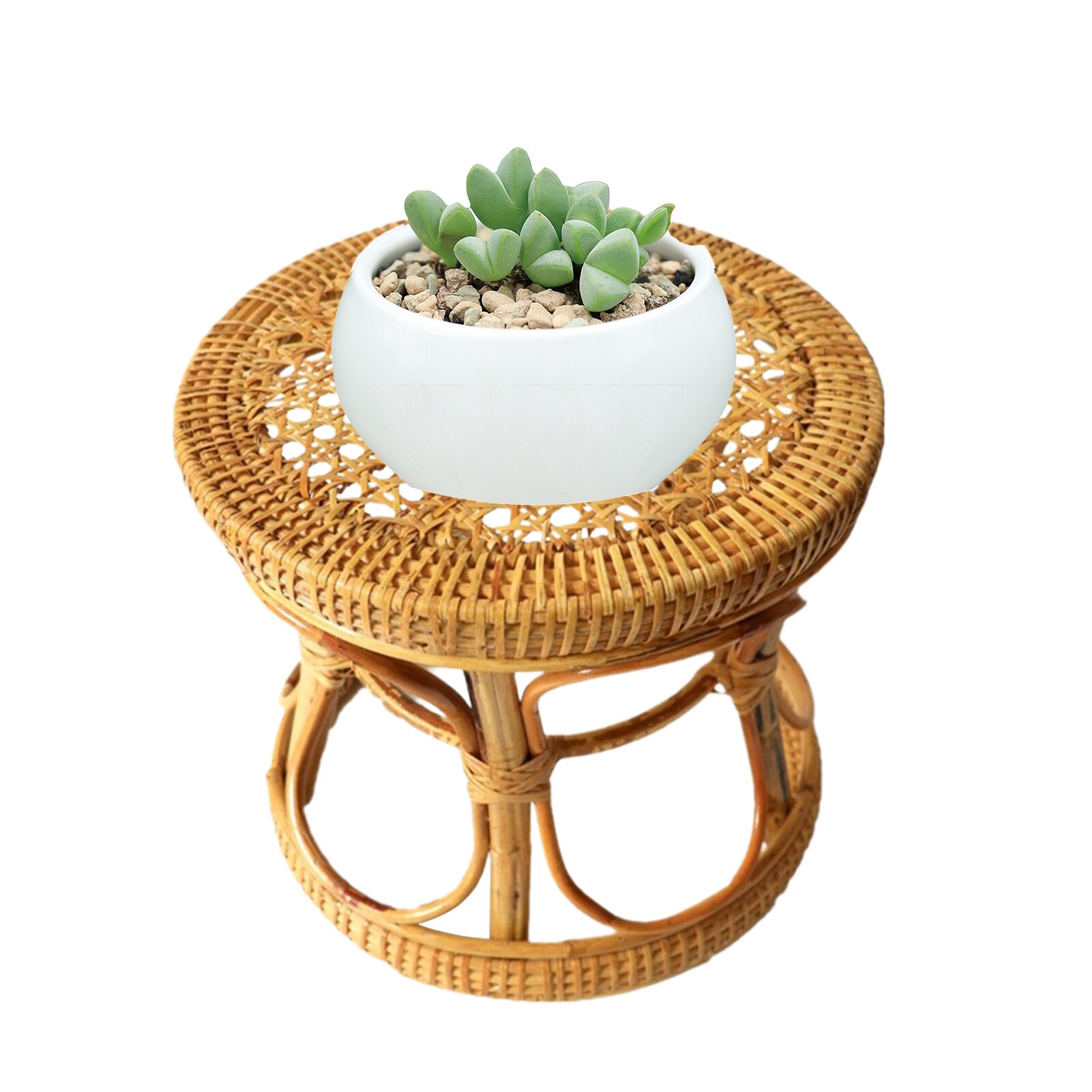 Rotin plante support support support Durable intérieur support de Pot de fleur étagère maison intérieur extérieur cour jardin Patio balcon fleur Stands