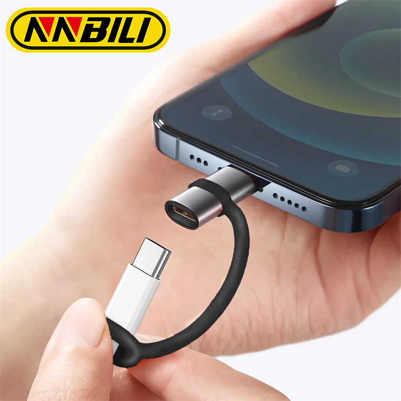 NNBILI PD30W Adattatore da USB C a Lightning per iOS Convertitore maschio a tipo c femmina per iPhone 14 13 11 MacBook Connettore rapido
