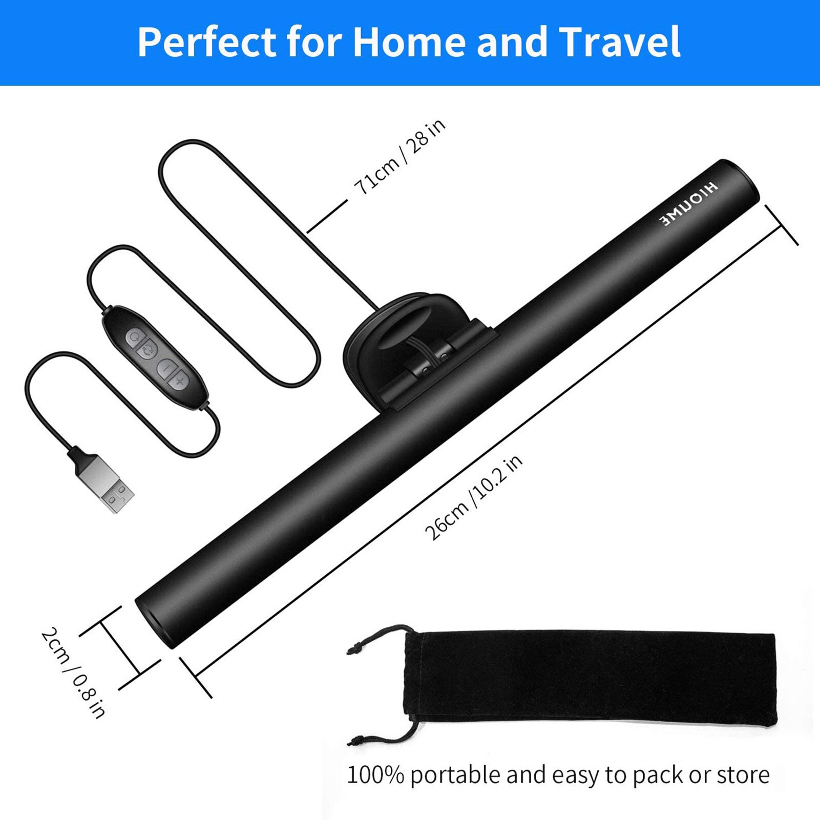 Viugreum USB Desk Lamps LED Light Dimmable Monitor Laptop Screen Light Bar LED Desktop Table Lamp Eye Protection Reading Lamp