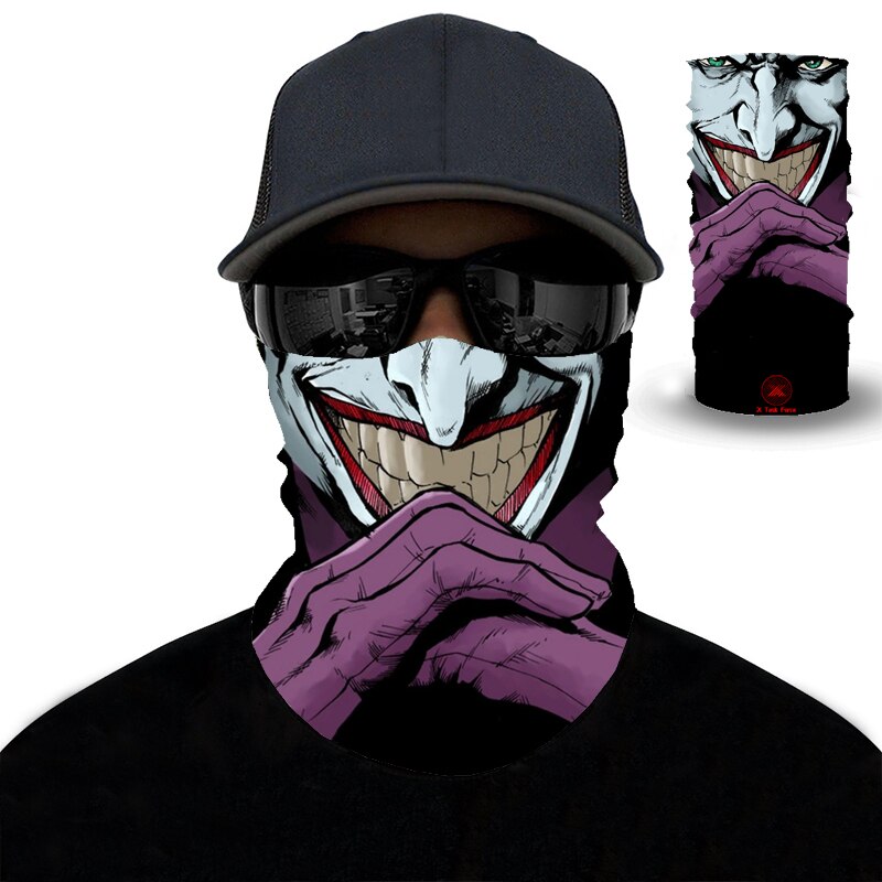 Écharpe de randonnée 3D clown écharpe magique Polyester microfibre Bandana sport cyclisme équitation Bandanas bandeau hommes femmes Bandanas: MJ332