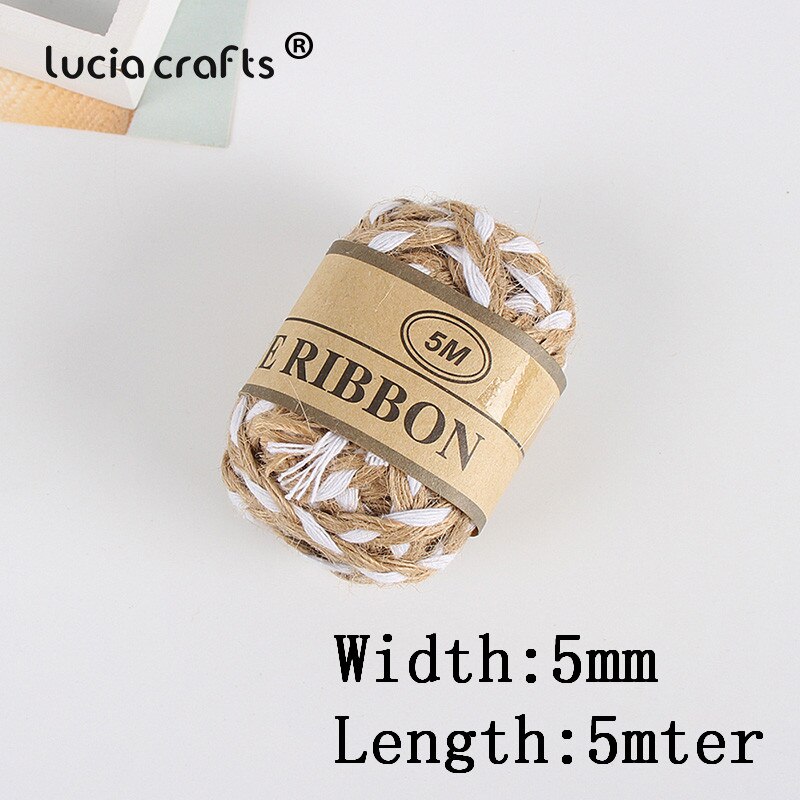 1/4/5 rouleaux de 2-5mm cordes de jute en toile de jute naturelle pour bricolage, fête, mariage, emballage, fournitures de noël  w0803: Style 3 1 rouleau