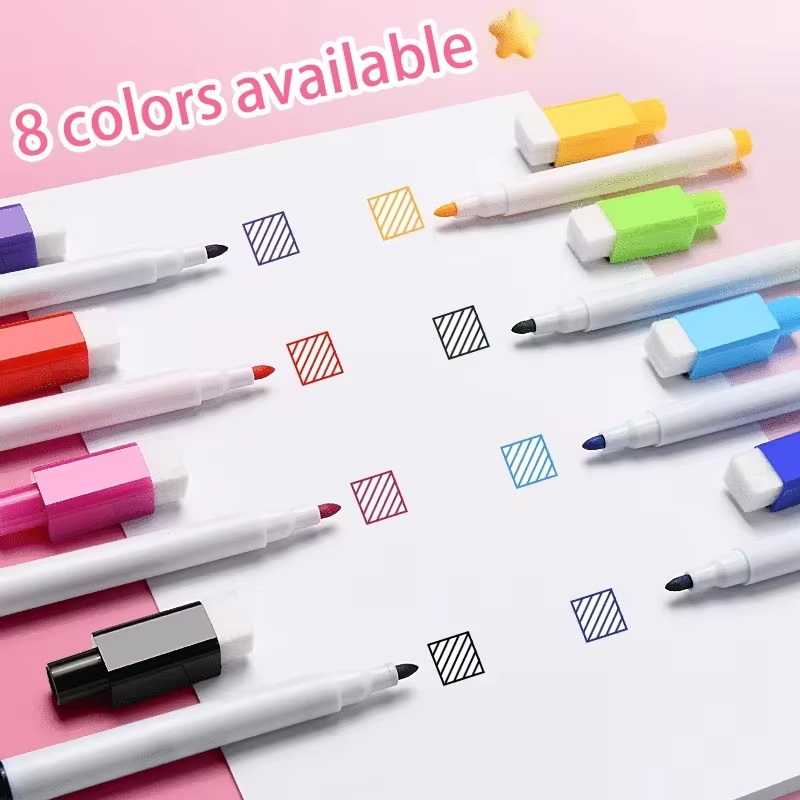 Wasbare whiteboard-markers Meerkleurige droog uitwisbare pennen voor kantoor School Schrijven Tekening Magnetisch bord Briefpapier Kunstbenodigdheden