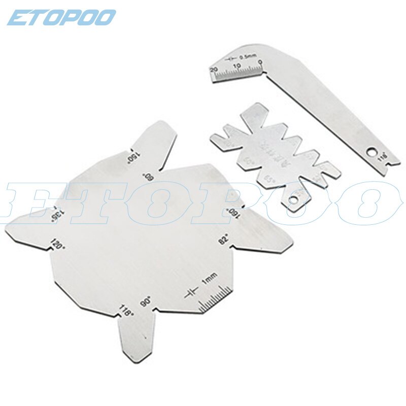 Measuring angle set of 3，Angle square angle model turning tool gauge drill head angle gauge stainless steel