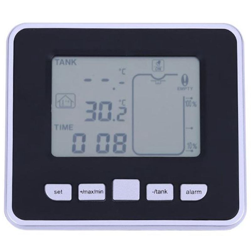 Wireless Ultrasonic Tank Liquid Level Flow Water Meter With Temperature Water Tank Transmitter Mounting Screws Measuring Tool: Default Title