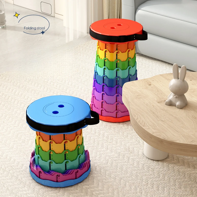 Taburete plegable, silla portátil para exteriores, banco ajustable retráctil, para acampar, pescar, silla aplicable en varias escenas para exteriores