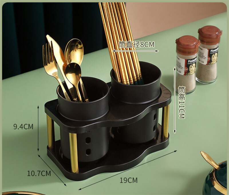 Kitchen Spoon Holder Chopstick Drainer Rack Cutlery Fork Storage Holder Tableware Knife Dryer Drainboard Utensils Organizer K167: D