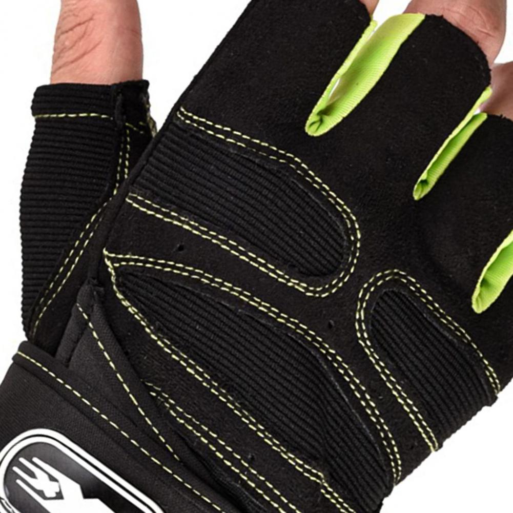 2 stücke fitness handschuhe halb finger männlichen und weiblichen atmungsaktive anti-rutsch verschleiß lange handgelenk handschuhe Außen Finger Radfahren handschuhe