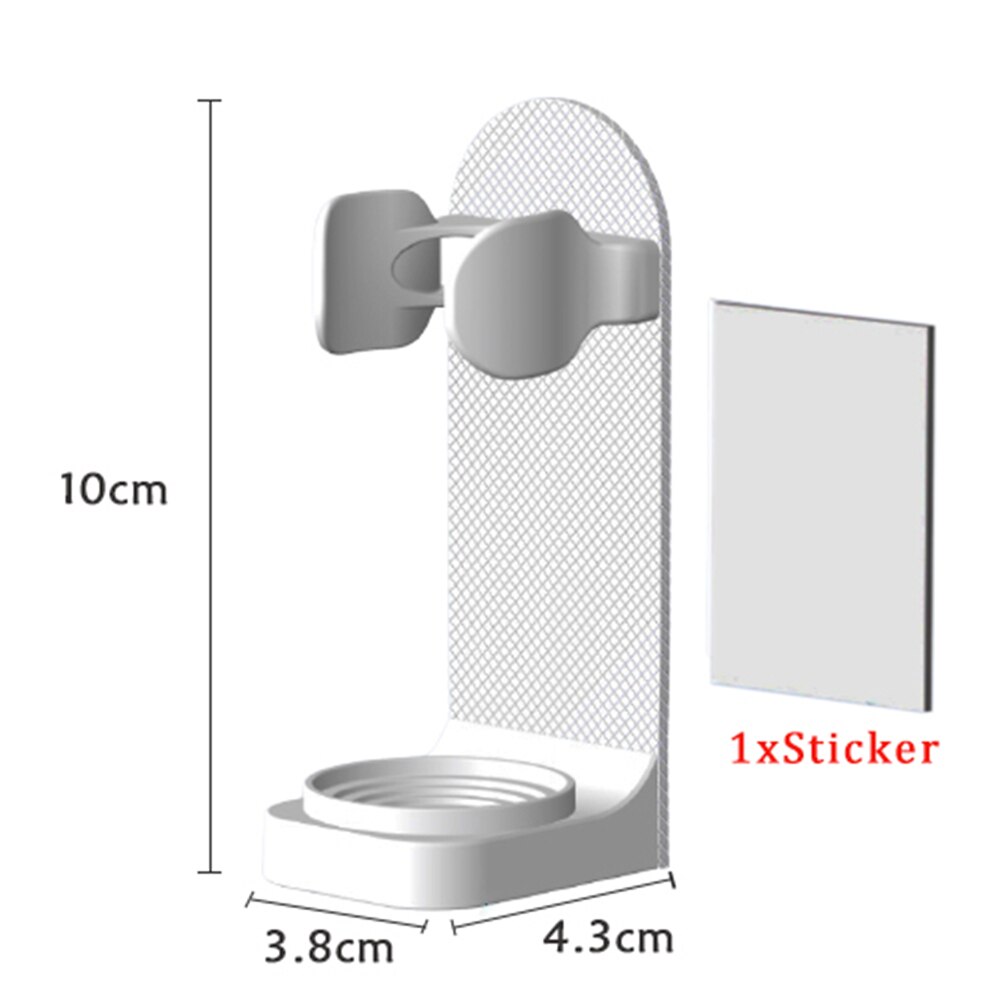 Portaspazzolino per bagno, organizer da bagno, set con 2 tazze, supporto per spazzolino elettrico per bambini, accessori da bagno per rasoio da dentifricio (bianco