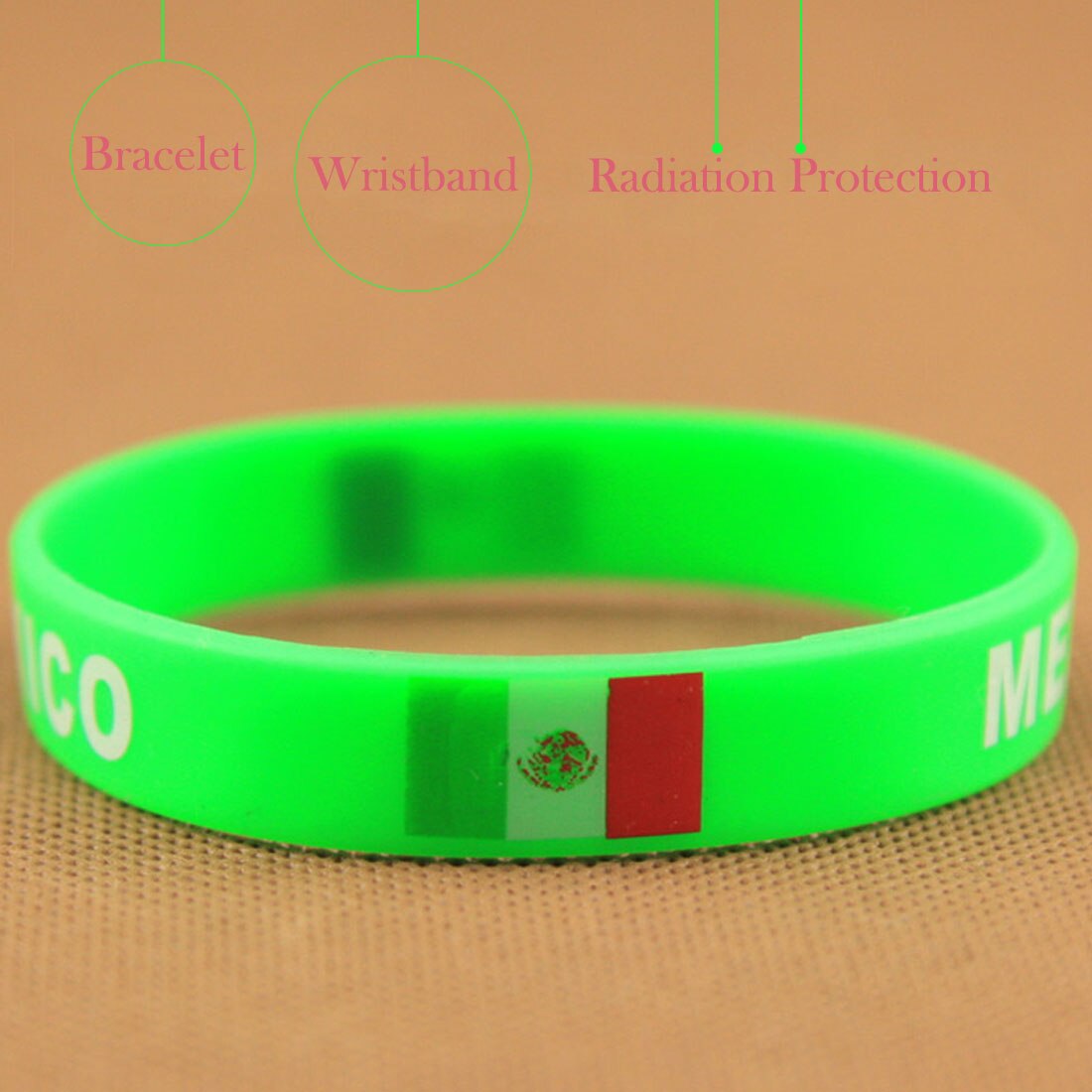 Brand 1pcs Football Fans Bracelet Soccer fan Accessories Football Silicone Bracelet Cheerleading supplies