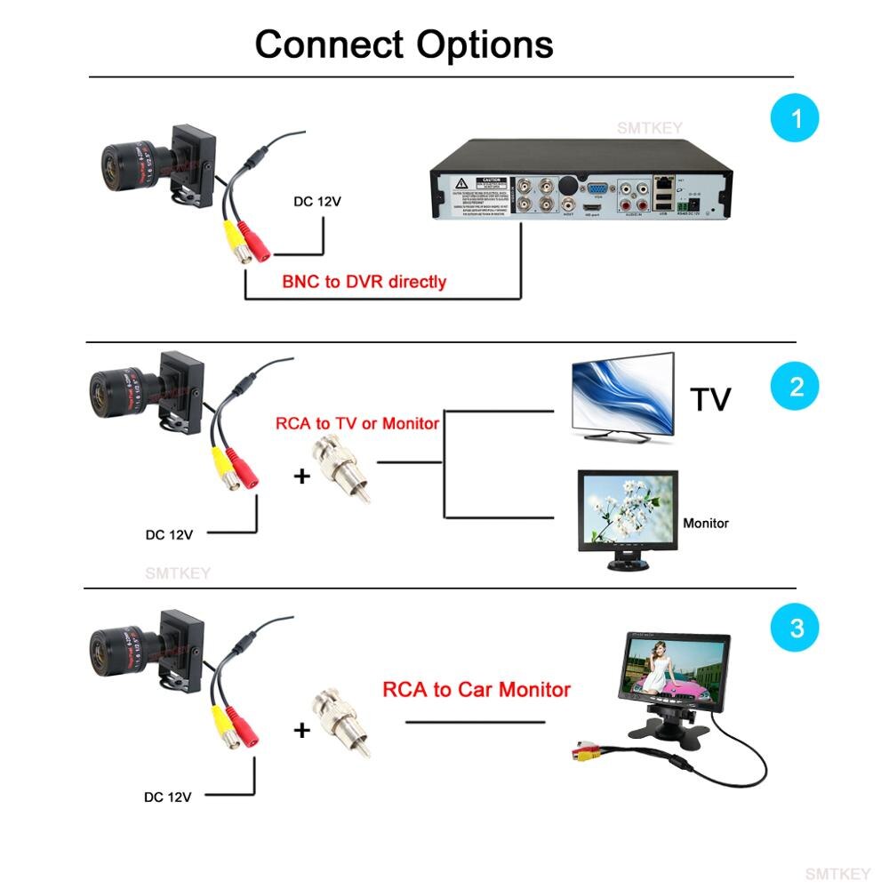 1000 tvl /700 tvl 6-22mm varifocal objektiivi metalli minikamera manuaalinen säädettävä linssi rca adapteri valvontakameran auton ohittaminen kamera
