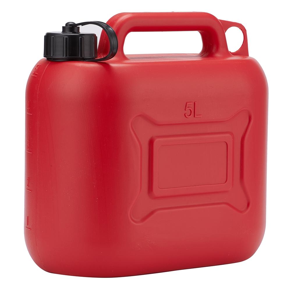 5L Red Plastic Spare Jerry Can for Car Petrol Cans Fuel Tanks Gasoline Oil Container