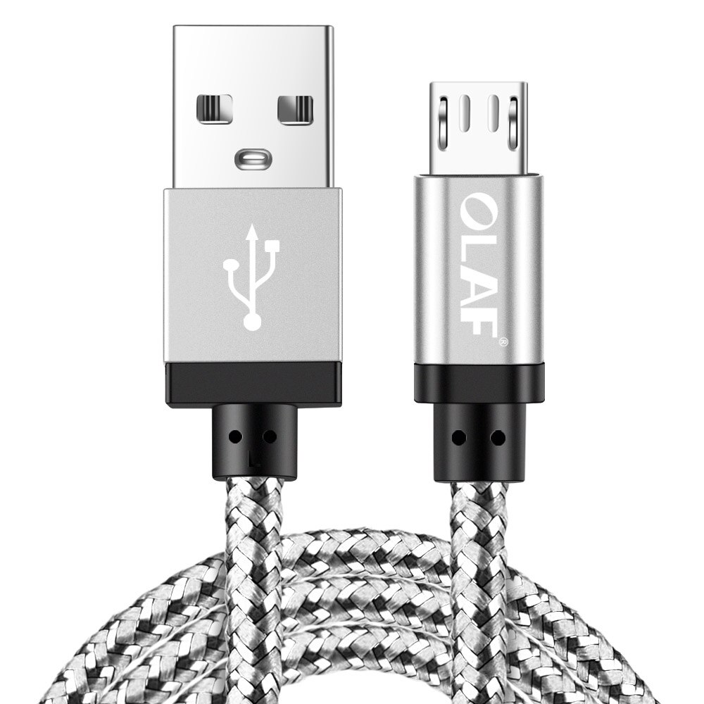 Micro Usb-kabel voor Samsung Galaxy S7 S6 Snel Opladen Mobiele Telefoon Oplader Koord voor Huawei Tablet USB Kabel draad 1M 2M: Sliver / 3M