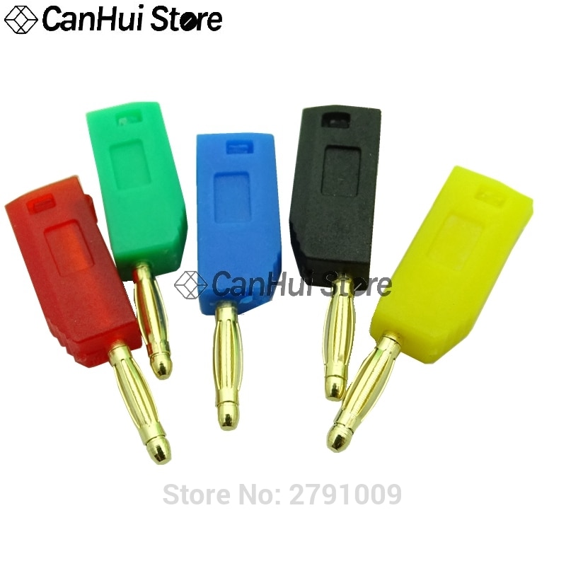 Enchufe tipo Banana de 2MM, conector adaptador de Panel de cobre puro, Terminal de fuente de alimentación de alto voltaje, 10A, 5 unidades