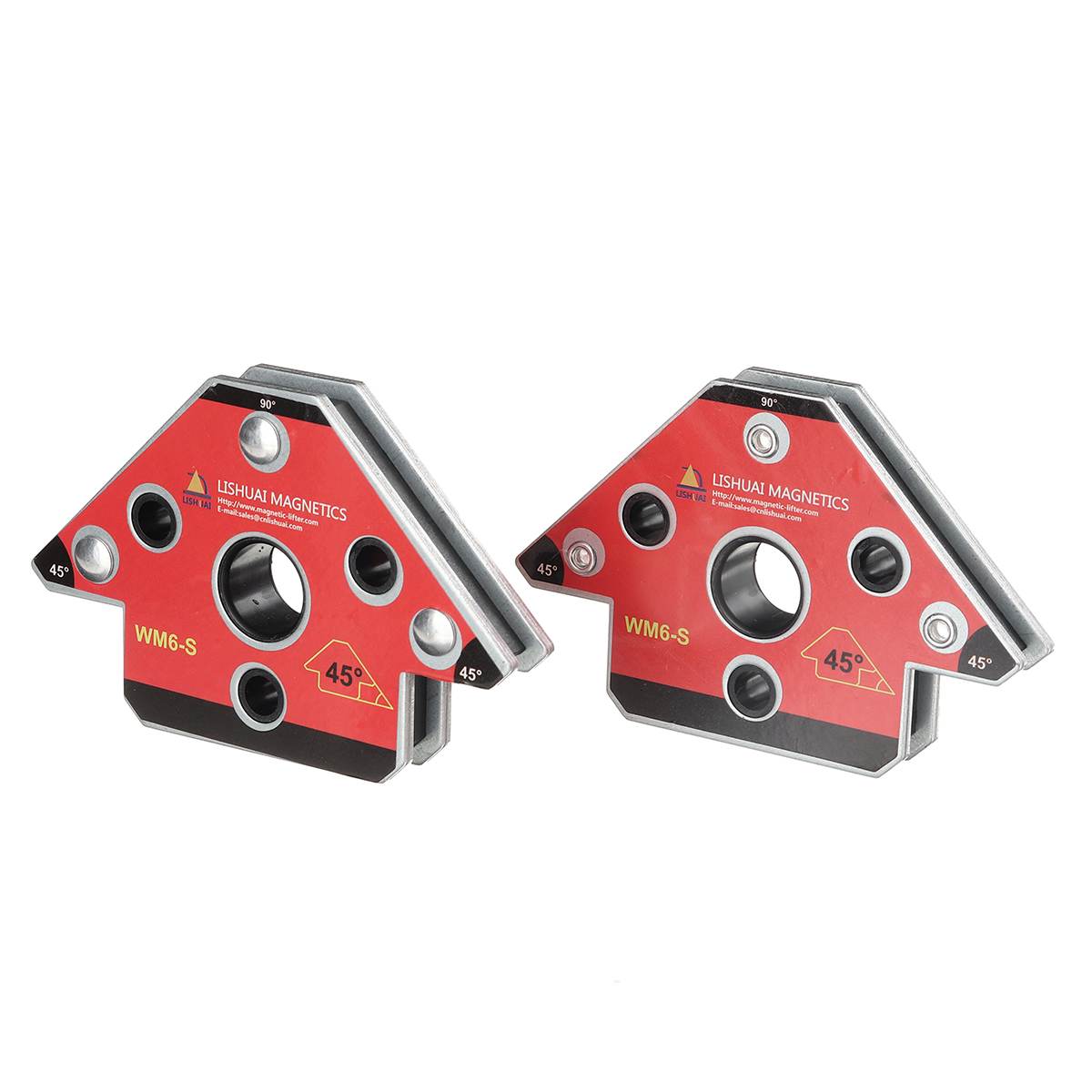 soporte de soldadura con imán de varios ángulos, abrazadera magnética de flecha de neodimio para imán de soldadura de 45/90/135 grados WM6: WM6 S