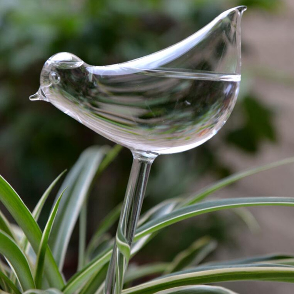 Heißer Plasic/glas Pflanze Blume Wasser Zubringer Selbst Bewässerung Gerät Zimmerpflanze Blumentopf Lampe Globus Garten Haus Waterer Vogel # PJR: D