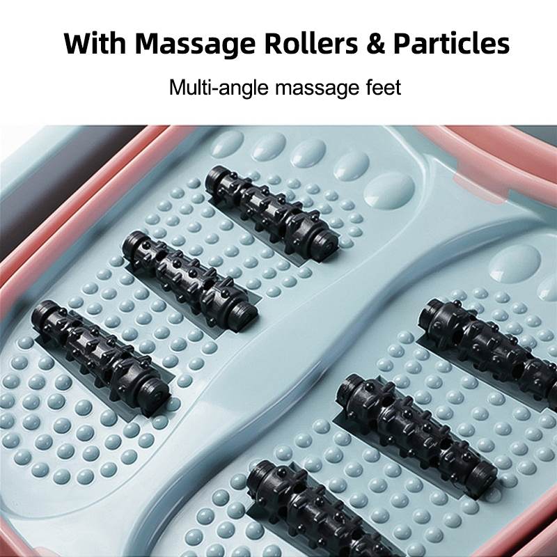 Bañeras portátiles plegables para pies, Cubo de masaje con espuma para pies, Sauna, bañera, pedicura, Plástico