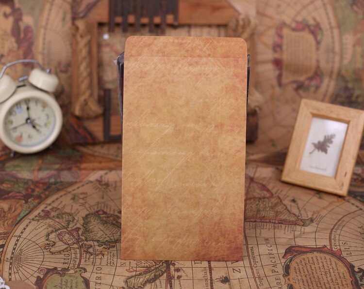 10pcs/lot Thickened retro printed kraft envelope packaging bag No. 5 envelope of business envelope Envelope