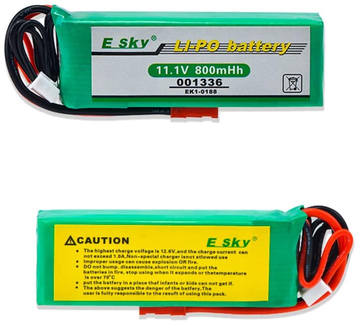 2 pcs 11.1V 800mAh Li-Po Battery for Esky EK1-0188 001336 Big LAMA E020/E515A Helicopter