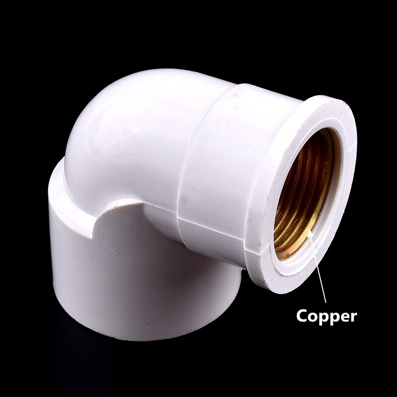 1/2~3/4~1 Inch to 20,25,32mm Copper Female Thread PVC Equal 90 Degree Elbow And Reduced 90 Degree Elbow Water Supply Aquarium