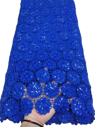 Nigerian laces Fabric With Sequins African Cord Laces Fabrics,Nigerian Guipure milk silk Lace Fabric For Wedding YTB114: AS PIC8