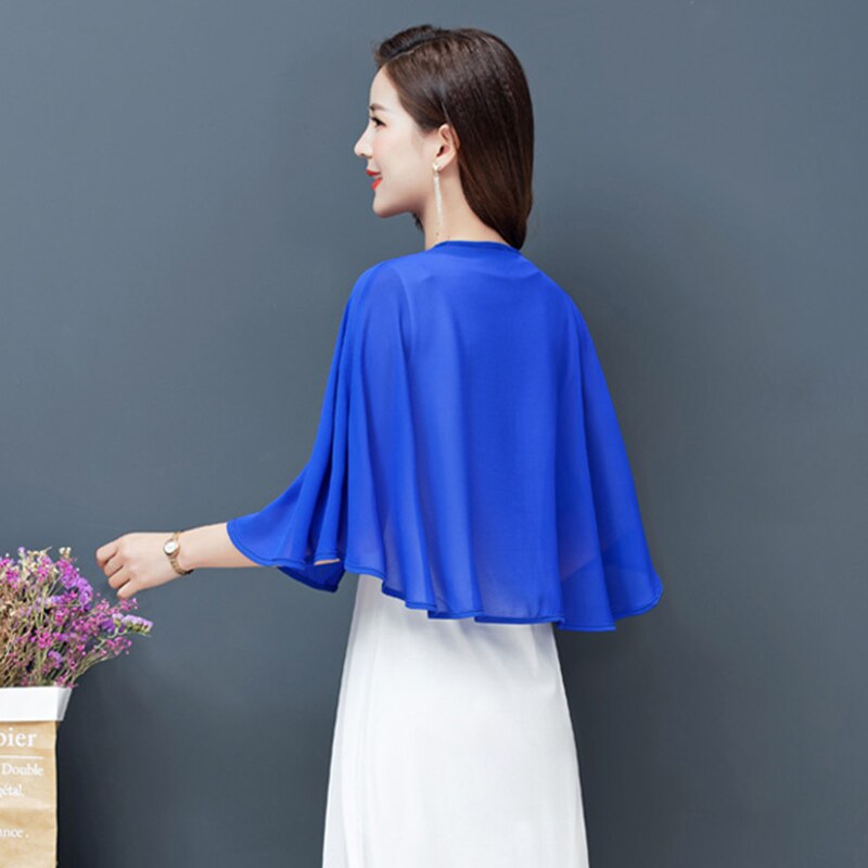 Bridal Shawl Wedding Top Shrug Chiffon Bolero For Women Short Jacket Party Cape Wraps 2022