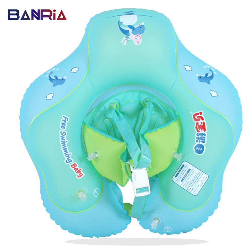 828 Baby Swimming Ring Inflatable Infant Armpit Floating Kids Swim Pool Accessories Circle Bathing Double Raft Rings Toy