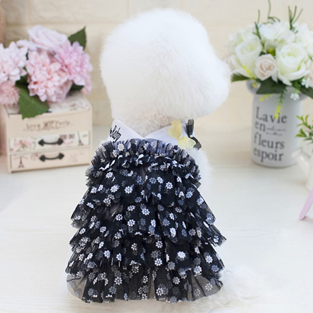 Beganly Elegante prinsessenjurk voor kleine kinderen, vintage, pompon, platte mouwen, feestjurk, Ritssluitingen, zwart, 24 Maanden