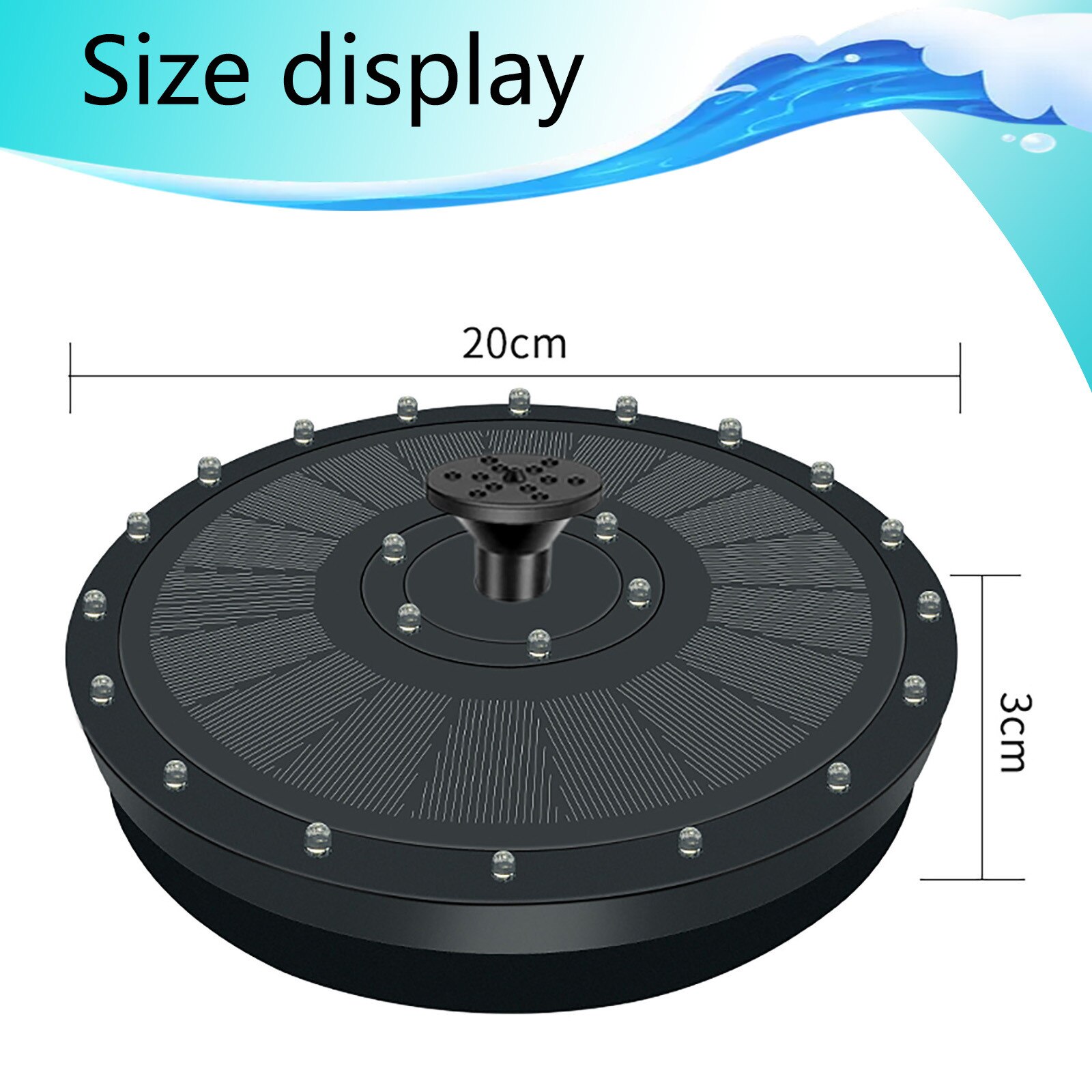 24led Solar Fontein Pomp Draagbare Drijvende Zonne-energie Fontein Pomp Voor Vogelbad Achtertuin Vijver Zwembad Decor