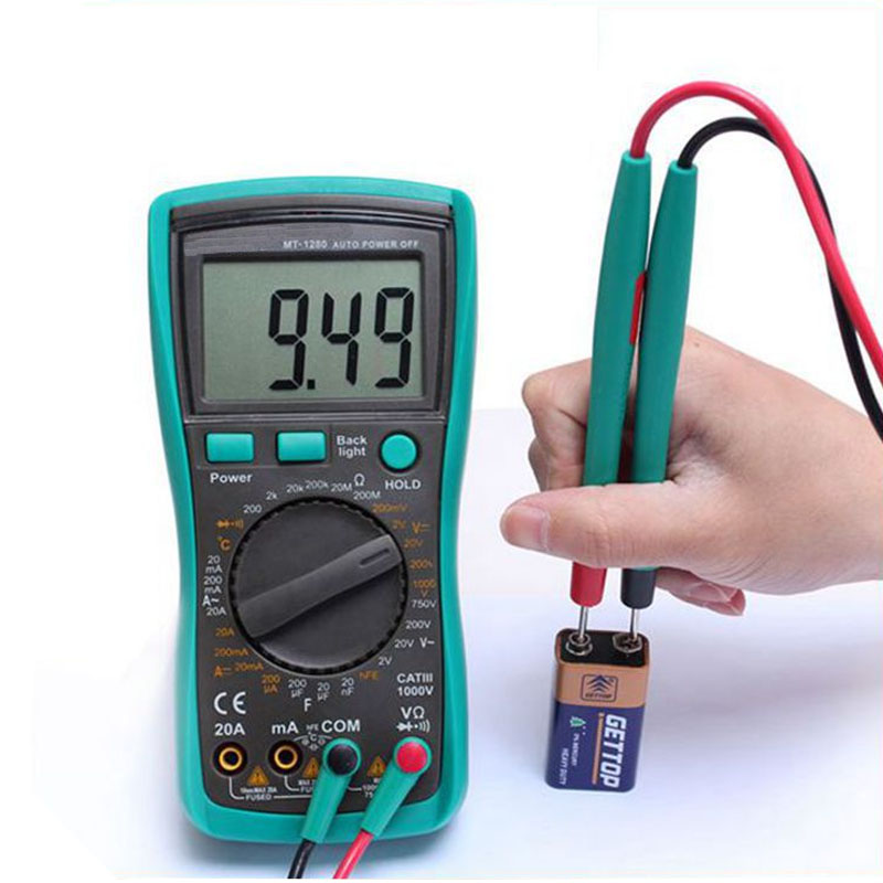 Digital Multimeter Handheld Electric Meter With LCD Display Backlight Portable Measuring Instrument Tester