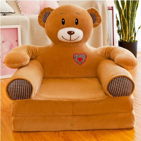 Baby børn sofa kun betræk ingen fyld tegneserie krone sæde børn stol pæn pushud småbørn børn betræk til sofa klap: 10